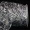 The Ribbon People Silver Kampai Swirl Wired Craft Ribbon 4" x 20 Yards